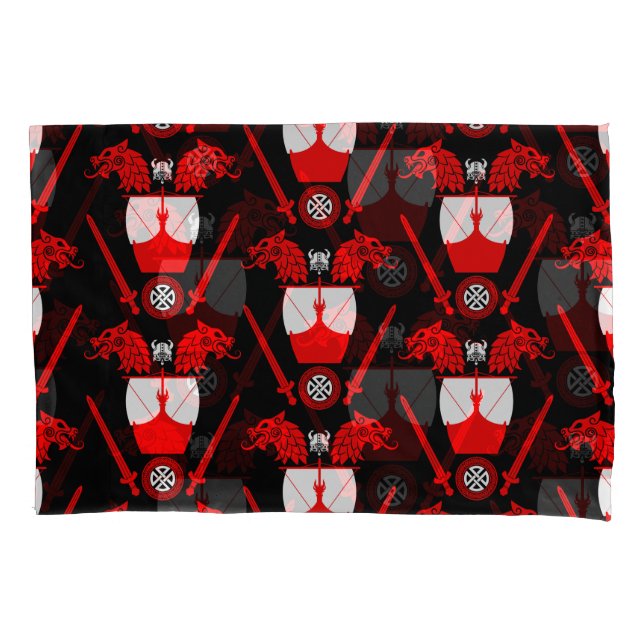 Viking Norsemen Pillow Case (Front-Left)