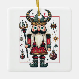 Viking Nutcracker Ceramic Ornament