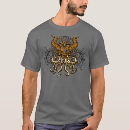 Viking Octopus Warrior T_Shirt