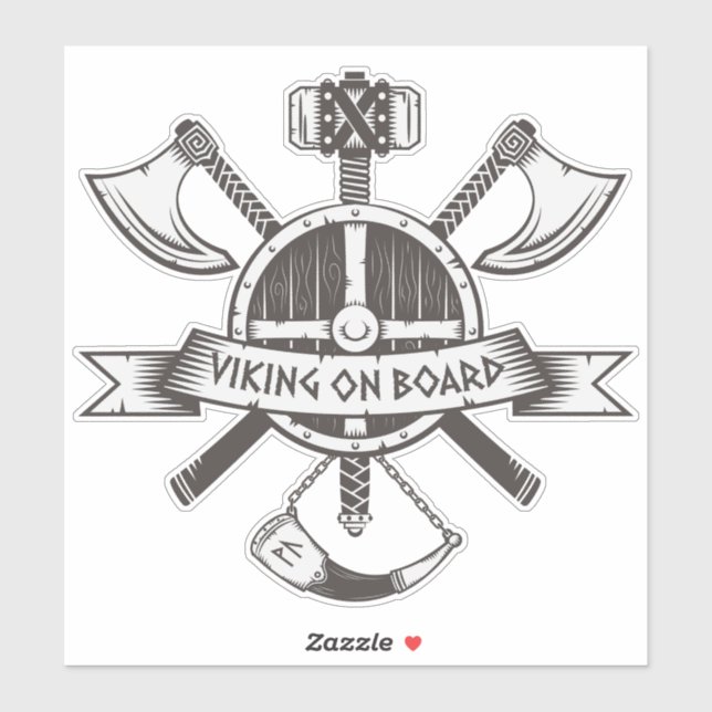 Viking on Board Sticker (Sheet)