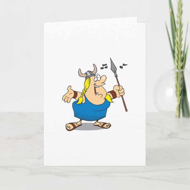 Viking Opera Singer Greeting Cards (Creator Uploaded)