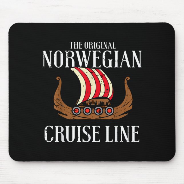 Viking Original Norwegian Cruise Line Funny Men Wo Mouse Pad (Front)