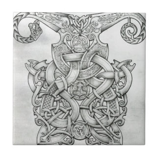 VIKING & OSEBERG KNOTWORK DESIGN CERAMIC TILE
