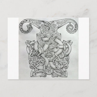 VIKING & OSEBERG KNOTWORK DESIGN POSTCARD