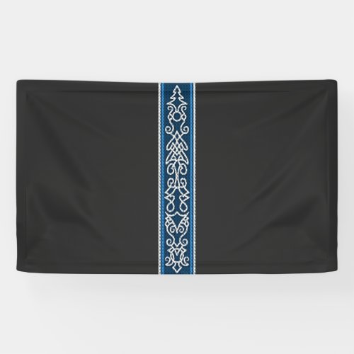 Viking Pattern Blue Banner