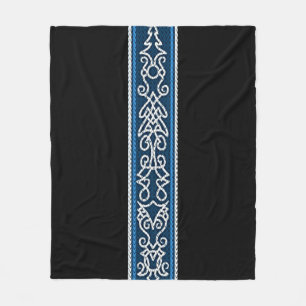 Viking Pattern Blue Fleece Blanket