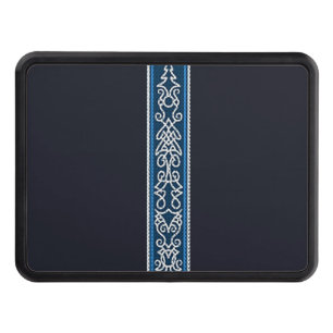Viking Pattern Blue Trailer Hitch Cover