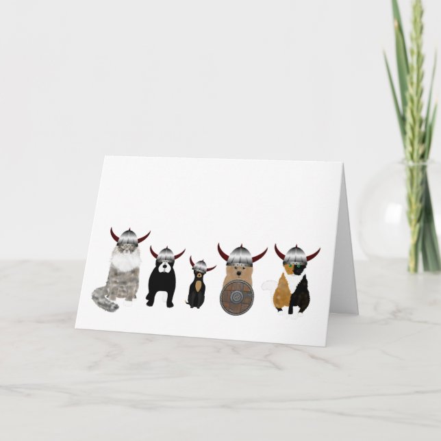 Viking Pets Greeting Card (Front)