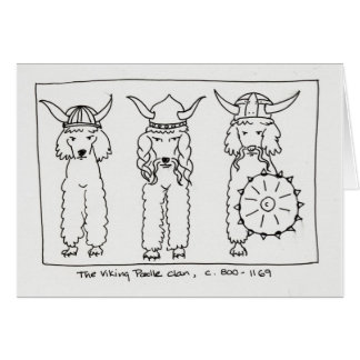 Viking Poodle Cards