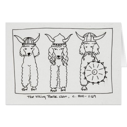 Viking Poodle Cards (Front Horizontal)