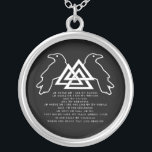 Viking Prayer Necklace<br><div class="desc">Viking Death Prayer Necklace... Odin's Ravens With Valknut... </div>
