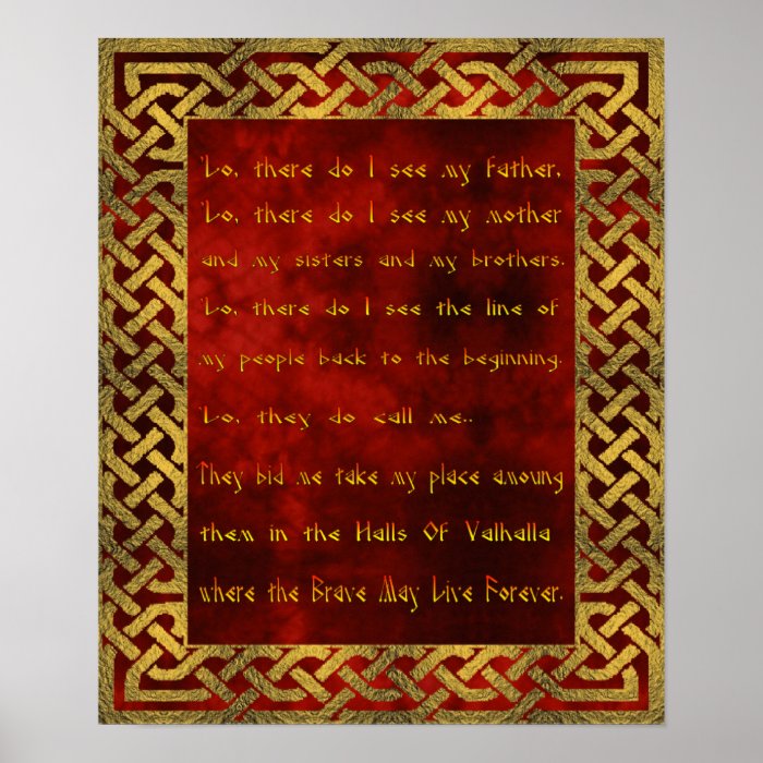 Viking Prayer Poster