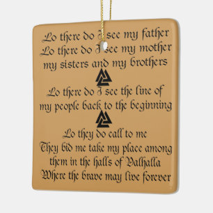 Viking Prayer Valknut FB.com/USAPatriotGraphics © Ceramic Ornament