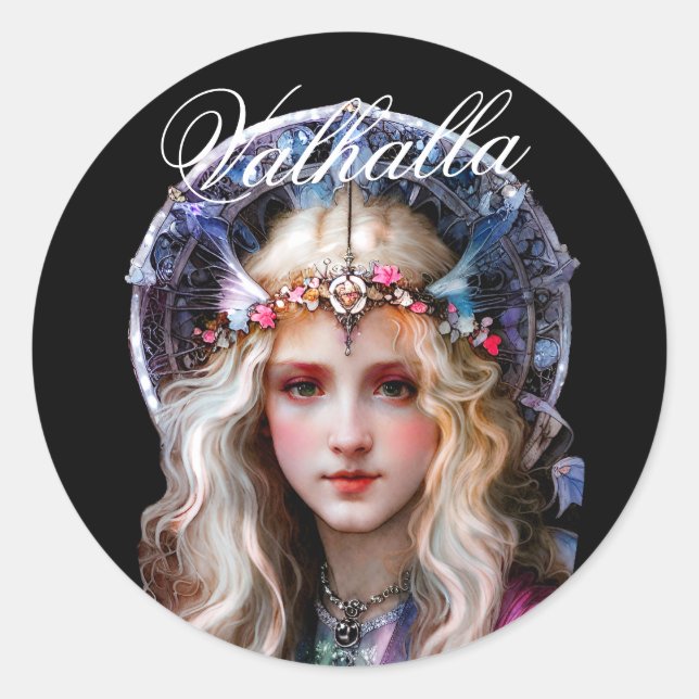 Viking Princess (Valhalla) Classic Round Sticker (Front)