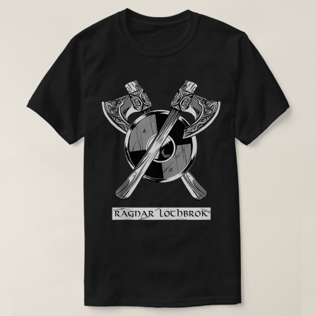 Viking Ragnar Lothbrok  Viking Aes  Norse Hero  Ae T-Shirt (Design Front)