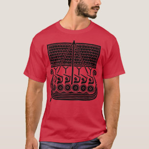 Viking Raid Runestone Inspired Ship T-Shirt
