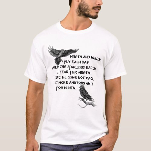 Viking Raven Hugin And Munin T_Shirt