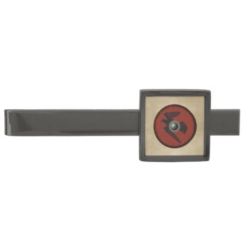 Viking Raven Shield Gunmetal Finish Tie Bar