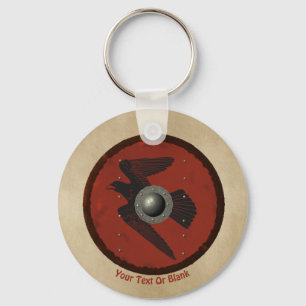 Viking Raven Shield Keychain