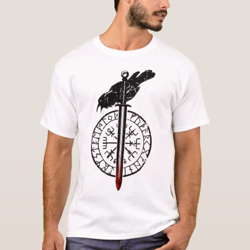 Viking Raven Sword T_Shirt