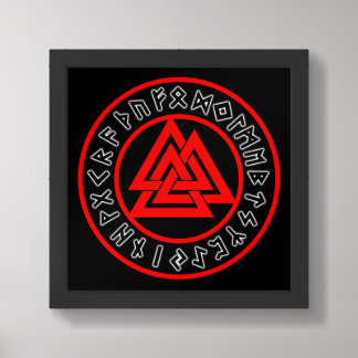 Viking Red Triscalion Framed Art