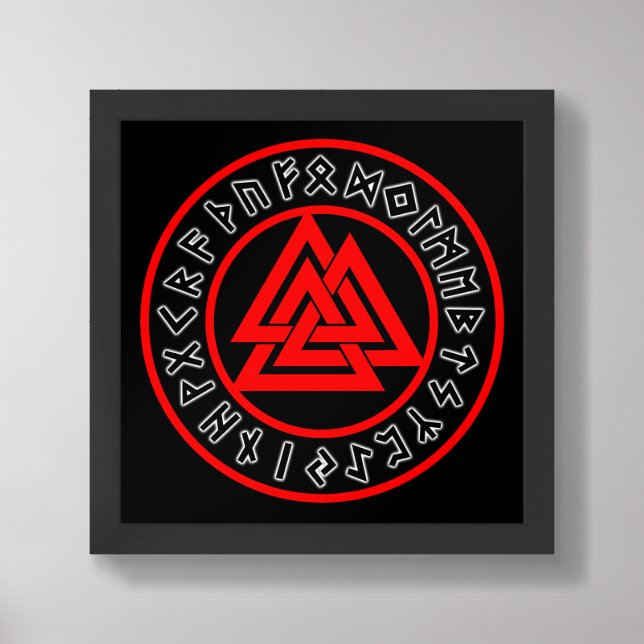 Viking Red Triscalion Framed Art (Framed Front)