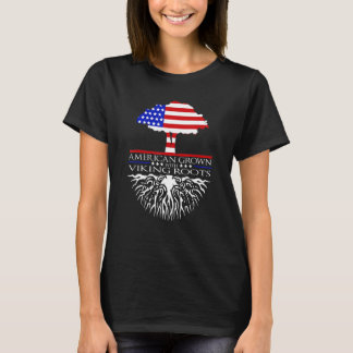 Viking Roots American Grown Nordic Norse Mythology T-Shirt