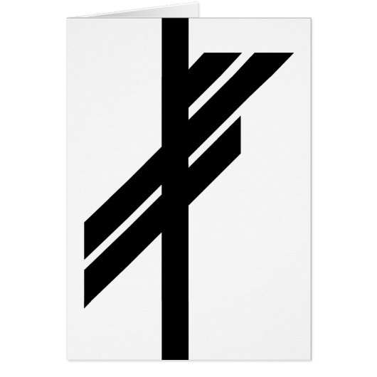 Viking Rune - Luck - black Cards (Front)