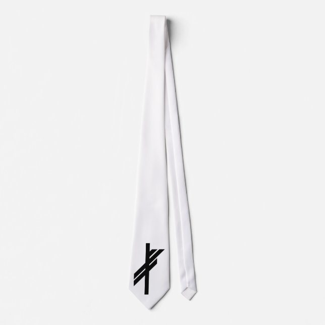 Viking Rune - Luck - black Neck Tie (Front)