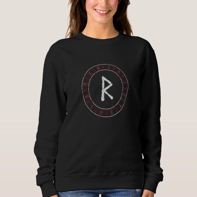 Viking Rune Raidho Runic Circle Norse Mythology Ce Sweatshirt (Front)