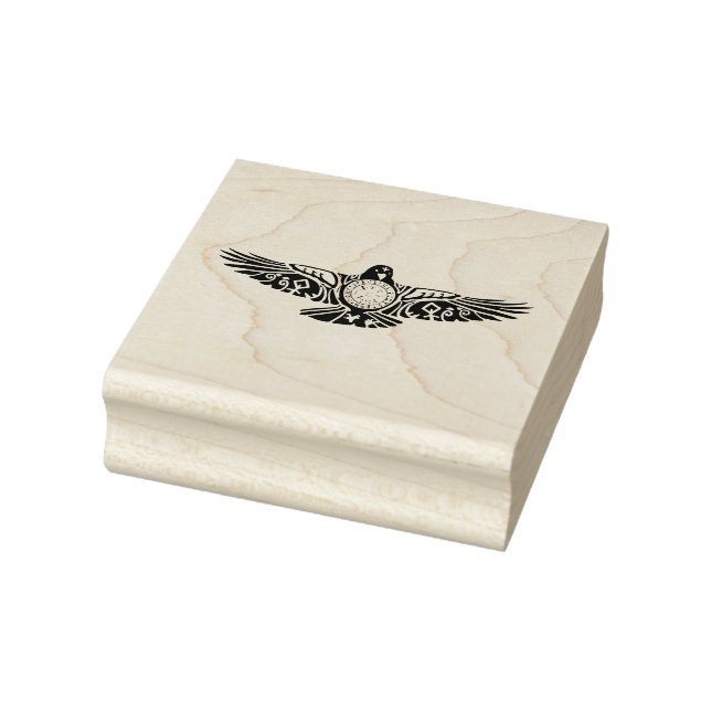 Viking Rune Raven Rubber Stamp (Stamp)