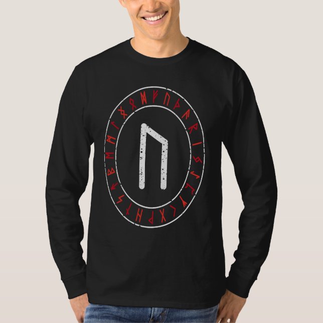 Viking Rune Uruz Runic Circle Norse Mythology Celt T-Shirt (Front)