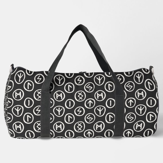 Viking Runes Duffle Bag (Front)