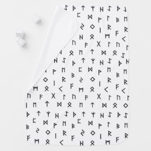 Viking Runes Pattern Baby Blanket