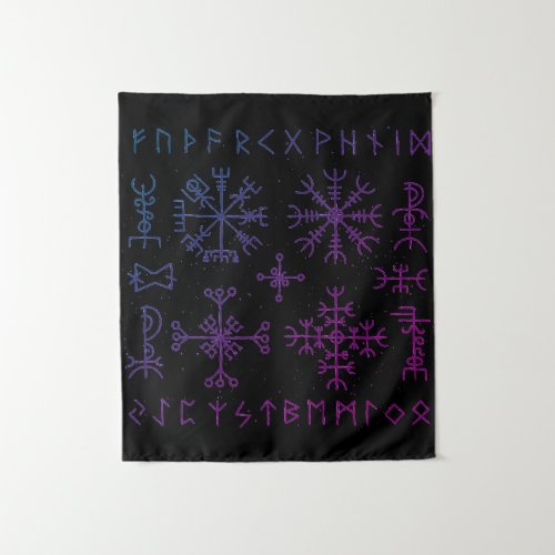 Viking Runes Tapestry
