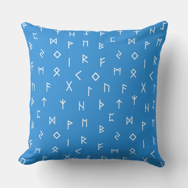 Viking Runes Throw Pillow (Front)