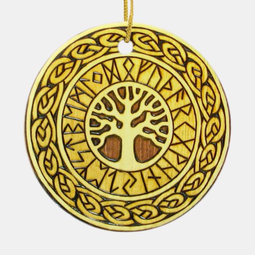 Viking Runes with Tree Ornament