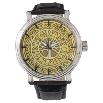 Viking Runes With Tree Watch by Romanelli at Zazzle