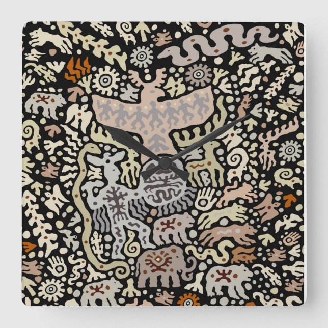 Viking Shaman Ritual Wall Clock (Front)