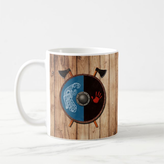 Viking Shield and Axes Coffee Mug (Left)