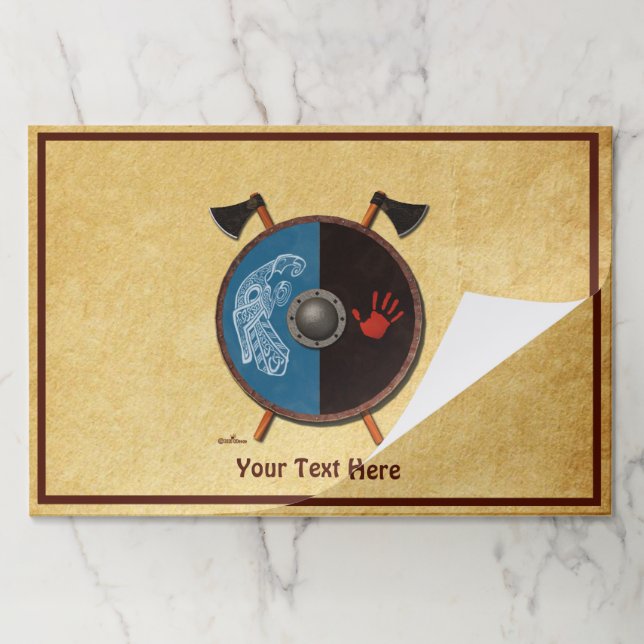 Viking Shield and Axes Paper Pad (Folded)