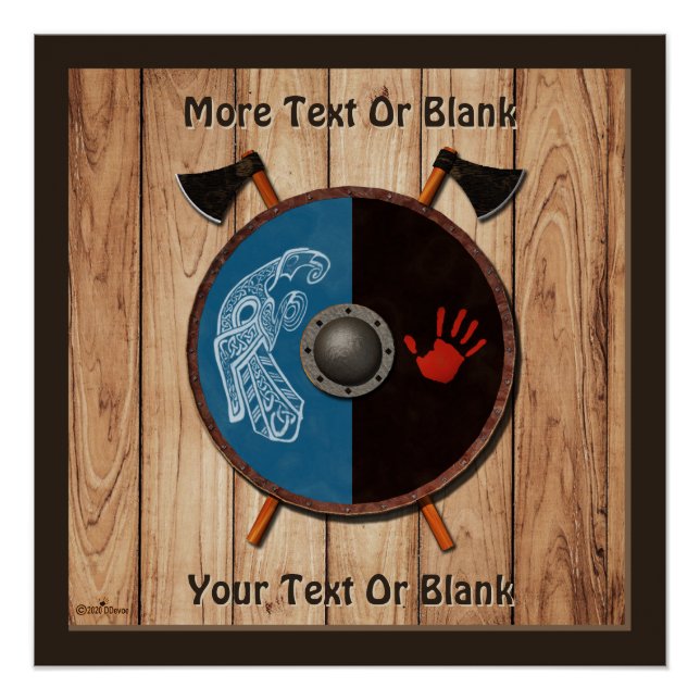 Viking Shield and Axes Poster (Front)