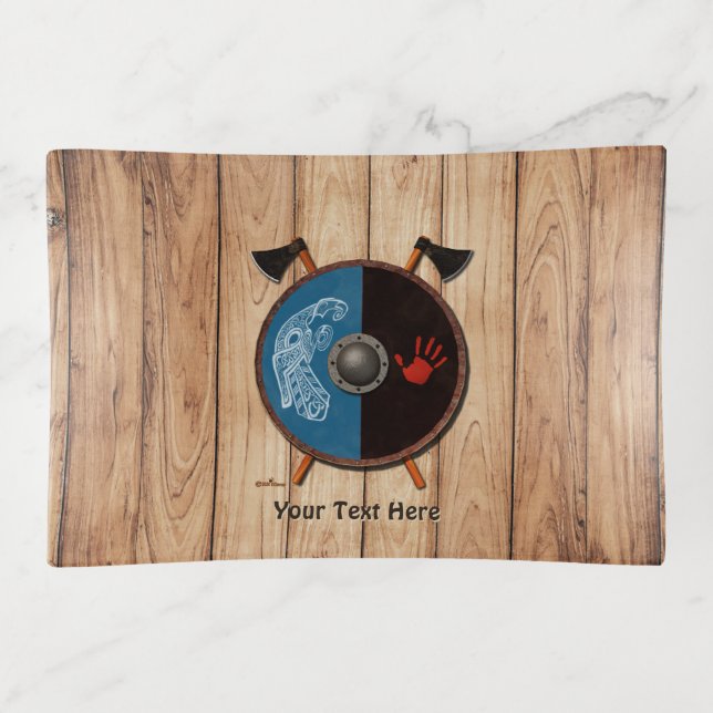 Viking Shield and Axes Trinket Tray (Front)