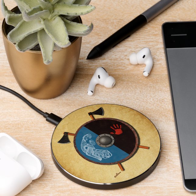 Viking Shield and Axes Wireless Charger (Desk 2)