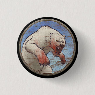 Viking Shield Button - Polar Bear
