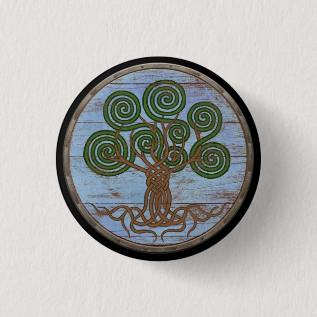 Viking Shield Button - Yggdrasil (Front)