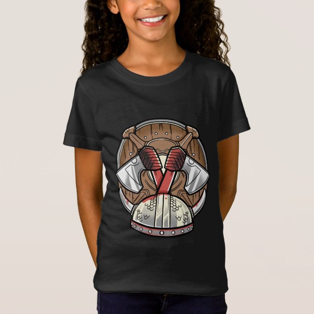 Viking Shield - Cartoon Logo T-Shirt (Front)