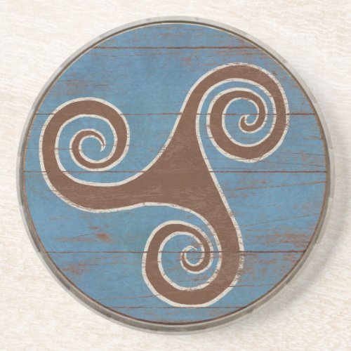 Viking Shield Coaster _ Triskele