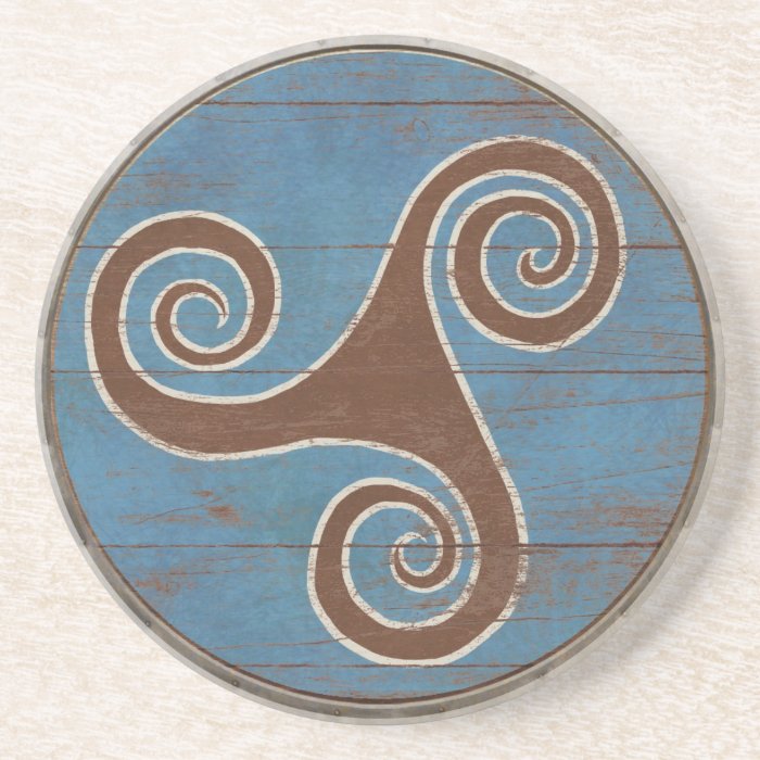 Viking Shield Coaster   Triskele