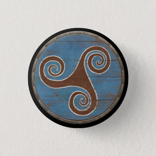 Viking Shield Emblem _ Triskele Pinback Button